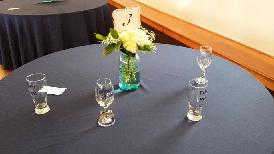 Olivia and Marcus’s wedding, photo 4 — reception table setting